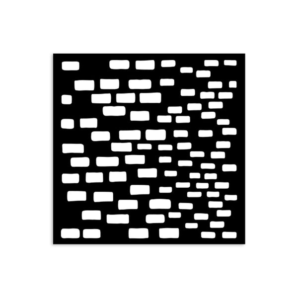 Stamperia, Thick Stencil 4.72"X 4.72", Silent Sea, Bricks Pattern (KSTDS44)