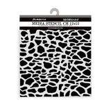Stamperia, Thick Stencil 4.72"X 4.72", Silent Sea, Stone Pattern (KSTDS45)