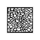 Stamperia, Thick Stencil 4.72"X 4.72", Silent Sea, Stone Pattern (KSTDS45)