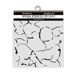 Stamperia, Thick Stencil 4.72"X 4.72", Silent Sea, Crackle Pattern (KSTDS47)