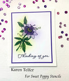 Sweet Poppy Stencil: Passion Flower Stamp
