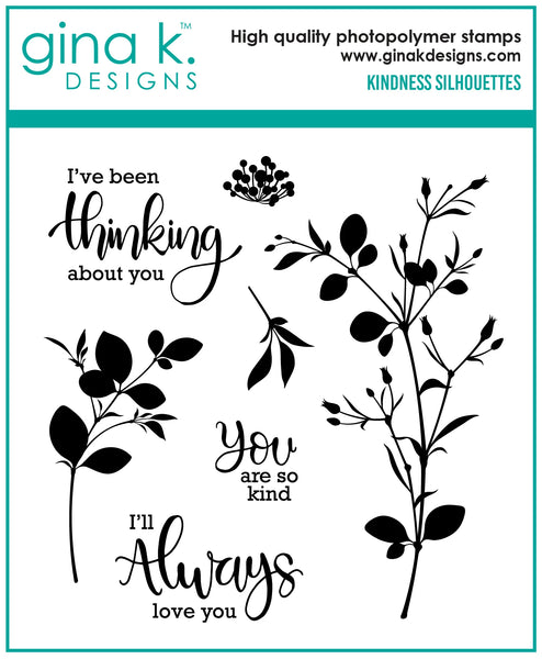 Gina K. Designs, Mini Clear Stamps, Kindness Silhouettes