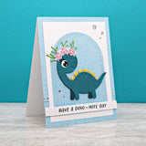 Spellbinders Etched Dies From The Monster Birthday Collection, Birthday Dinosaur (S3-498)