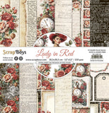 ScrapBoys, 12"x12" Double-Sided Paper Pad, Lady in Red