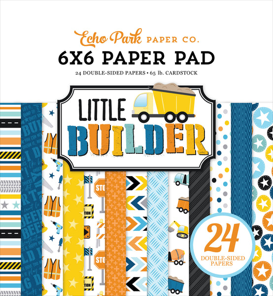 Echo Park, Double-Sided Paper Pad 6"X6", Little Builder (LB408023)