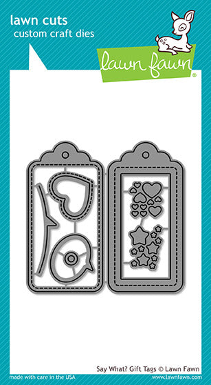 Lawn Fawn, Lawn Cuts Custom Craft Dies, Say What? Gift Tags (LF1780)