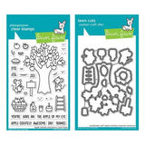 Lawn Fawn, Clear Stamps and Dies Set, Apple-Solutely Awesome (LF2930 & LF2931)