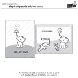 Lawn Fawn Clear Stamps, Elephant Parade (LF3067)