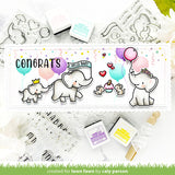 Lawn Fawn Clear Stamps & Dies Set Combo, Elephant Parade (LF3067 & LF3068)