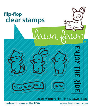 Lawn Fawn Clear Stamps, Coaster Critters Flip Flop (LF3075)