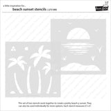 Lawn Fawn, Lawn Clippings Stencils, Beach Sunset 2/Pkg (LF3189)
