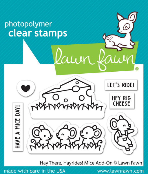 Lawn Fawn Clear Stamps, Hay There, Hayrides!  Mice Add-On (LF3215)