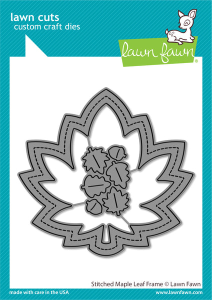 Lawn Fawn, Lawn Cuts Custom Craft Die, Stitched Maple Leaf Frame (LF3249)