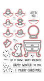 Lawn Fawn Clear Stamps & Dies Combo, Little Snow Globe:  Dog (LF3270 & LF3271)