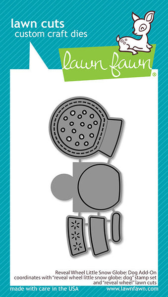 Lawn Fawn, Lawn Cuts Custom Craft Die, Reveal Wheel, Little Snow Globe: Dog Add-On (LF3272)
