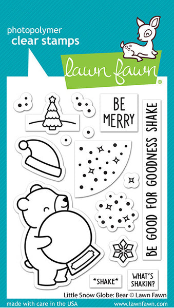 Lawn Fawn Clear Stamps, Little Snow Globe:  Bear (LF3274)