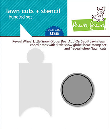 Lawn Fawn, Lawn Cuts Custom Craft Die & Stencil, Reveal Wheel Bear Add-On (LF3276)