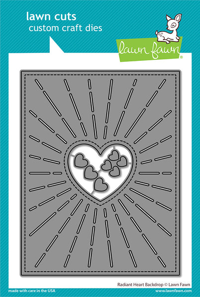 Lawn Fawn, Lawn Cuts Custom Craft Die, Radiant Heart Backdrop (LF3320)