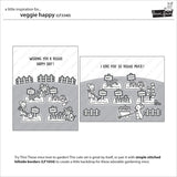 Lawn Fawn Clear Stamps 4"X6", Veggie Happy (LF3340)