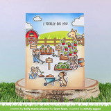 Lawn Fawn Clear Stamps 4"X6", Veggie Happy (LF3340)