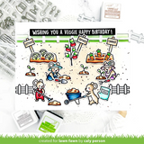 Lawn Fawn Clear Stamps 4"X6", Veggie Happy (LF3340)