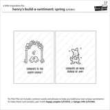 Lawn Fawn Clear Stamps 4"X6", Henrys Build-A-Sentiment: Spring (LF3361)