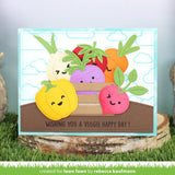Lawn Fawn, Lawn Cuts Custom Craft Die Stitched Root Veggies (LF3374)