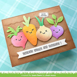 Lawn Fawn, Lawn Cuts Custom Craft Die Stitched Root Veggies (LF3374)
