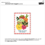 Lawn Fawn, Lawn Cuts Custom Craft Die Stitched Root Veggies (LF3374)