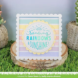 Lawn Fawn, Hot Foil Plate, Foiled Sentiments: Sending Rainbows (LF3387)