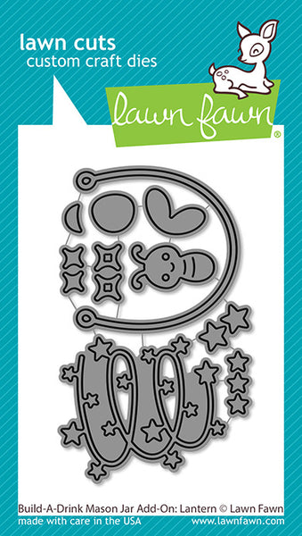 Lawn Fawn, Lawn Cuts Custom Craft Die, Build-A-Drink Mason Jar Add-on: Lantern (LF3433)
