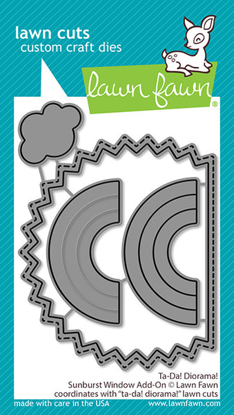 Lawn Fawn, Lawn Cuts Custom Craft Die, Ta-Da! Diorama! Sunburst Window Add-on (LF3435)