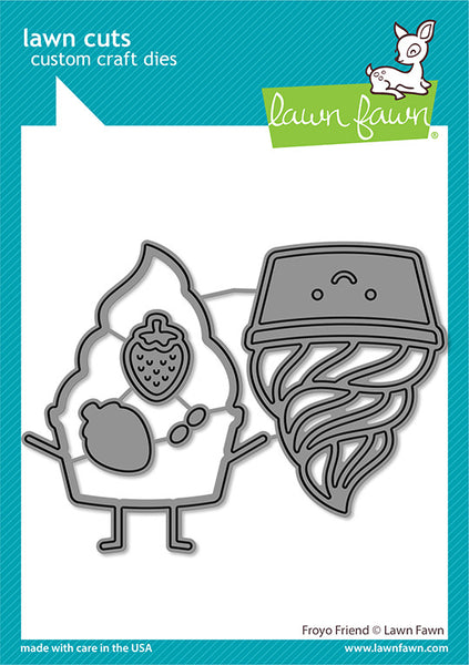Lawn Fawn, Lawn Cuts Custom Craft Die, Froyo Friend (LF3445)