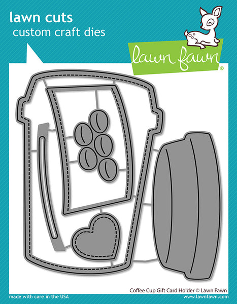 Lawn Fawn, Lawn Cuts Custom Craft Die, Coffee Cup Gift Card Holder (LF3514)