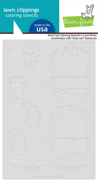 Lawn Fawn, Coloring Stencils, Treat Cart (LF3542)