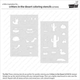Lawn Fawn, Coloring Stencils, Critters in the Desert (LF3543)