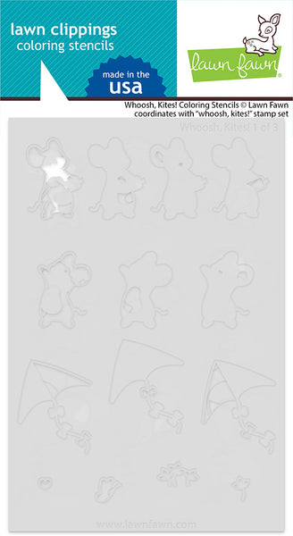 Lawn Fawn, Coloring Stencils, Whoosh, Kites! (LF3544)