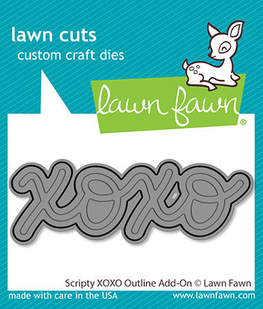 Lawn Fawn, Lawn Cuts Custom Craft Die, Scripty XOXO Outline Add-on (LF3616)