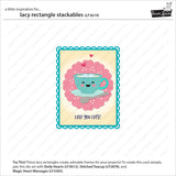 Lawn Fawn, Lawn Cuts Custom Craft Die, Lacy Rectangle Stackables (LF3619)