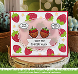 Lawn Fawn, Lawn Clippings Coloring Stencils, Strawberry Fields Background (LF3622)