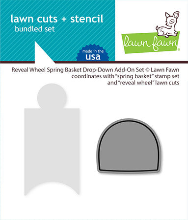 Lawn Fawn, Lawn Cuts Custom Craft Die, Reveal Wheel Spring Basket Drop-Down (LF3665)