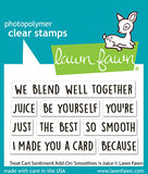 Lawn Fawn Clear Stamps 3"X2", Treat Cart Sentiment Add-On: Smoothies 'n Juice (LF3677)