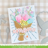 Lawn Fawn, Lawn Cuts Custom Craft Die, Flower Bouquet Wrap (LF3686)