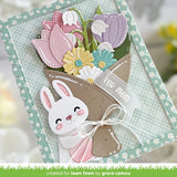 Lawn Fawn, Lawn Cuts Custom Craft Die, Flower Bouquet Wrap (LF3686)