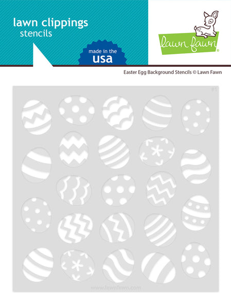 Lawn Fawn, Background Layered Stencils, Easter Egg (LF3692)