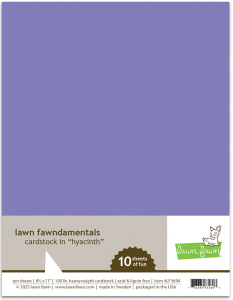 Lawn Fawn, 8.5X11 Cardstock, Hyacinth 100 lbs, Heavyweight (LF3694)