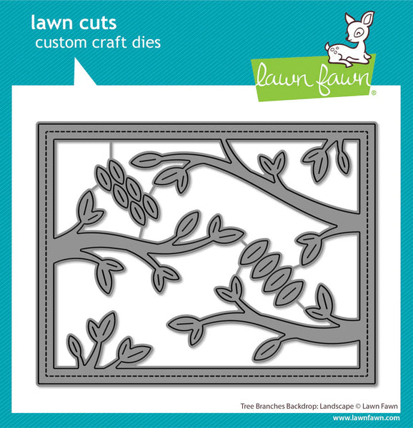 Lawn Fawn, Lawn Cuts Custom Craft Die, Tree Branches Backdrop: Landscape (LF3733)