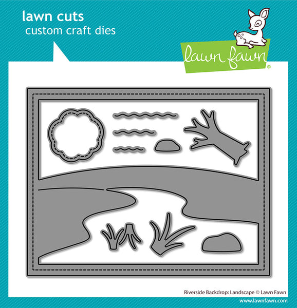 Lawn Fawn, Lawn Cuts Custom Craft Die, Riverside Backdrop: Landscape (LF3815)