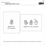 Lawn Fawn, Lawn Fawn Clear Stamps 4"X6" & Dies Combo, Halloween Mice (LF3848 & LF3849)