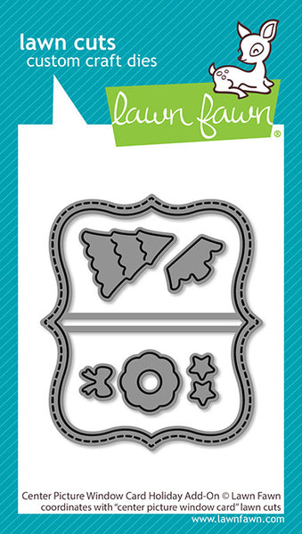 Lawn Fawn, Lawn Cuts Custom Craft Add-On Dies, Center Picture Window Card Holiday (LF3918)